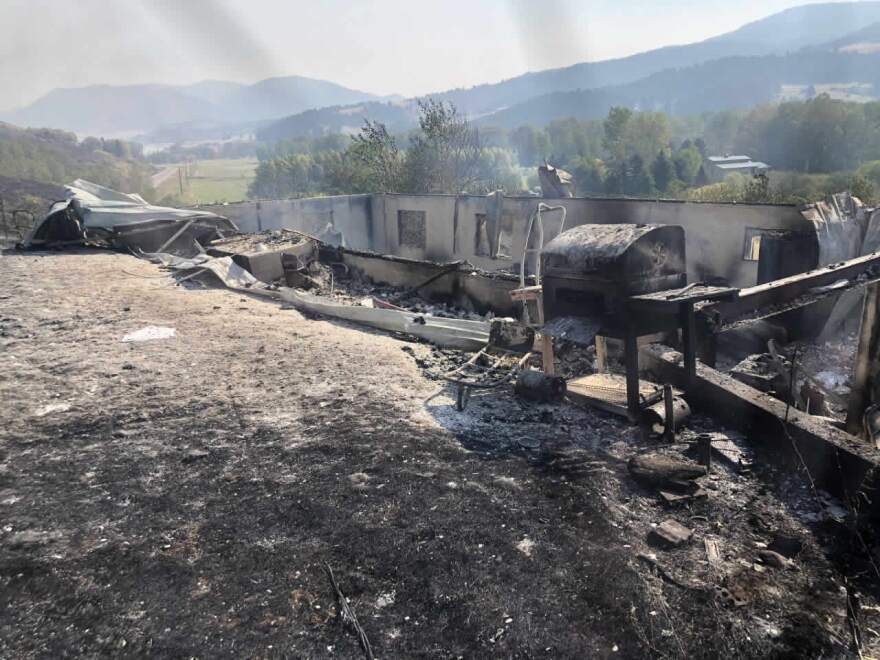 The Lapinsky homestead just off Bridger Canyon Drive near Bozeman, MT was one of 28 homes claimed by the Bridger Foothills Fire Sept. 05, 2020.