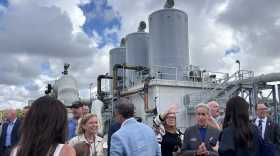 U.S. Rep. Debbie Wasserman Schultz and Fort Lauderdale Mayor Dean Trantalis celebrate the opening of Prospect Lake Clean Water Center on Prospect Road, Thursday, Oct. 15, 2026.