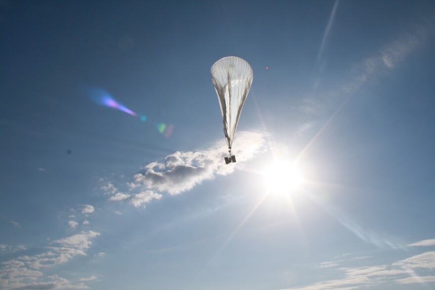 A balloon taller than a football field is long loitered over the Moose Fire in Idaho earlier this month to provide mapping imagery for wildfire incident commanders as part of a trial.