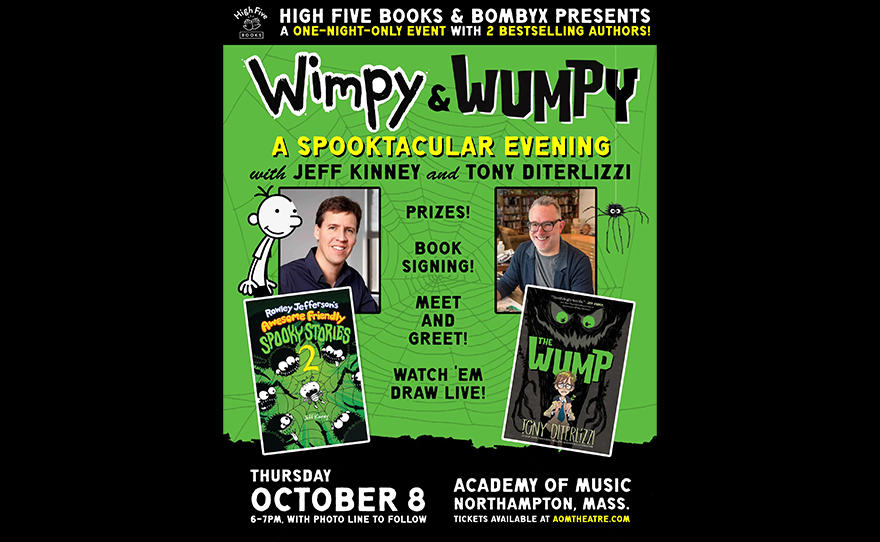 "Wimpy & Wumpy" event celebrates new releases from author-illustrators Tony DiTerlizzi and Jeff Kinney.