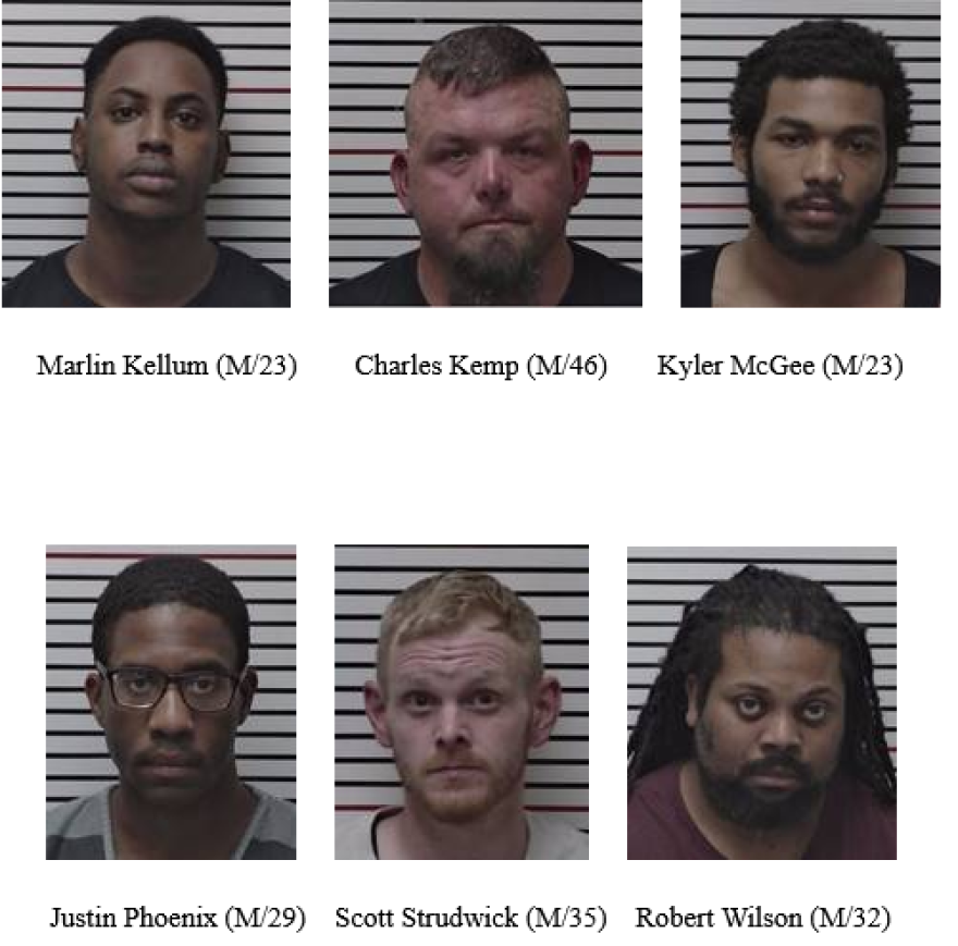 The six men arrested for human trafficking