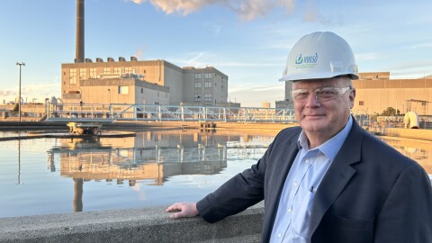 Kevin Shafer at the Jones Island Water Reclamation Facility wastewater treatment plant in Milwaukee. (credit: Dan Wanschura / Points North)