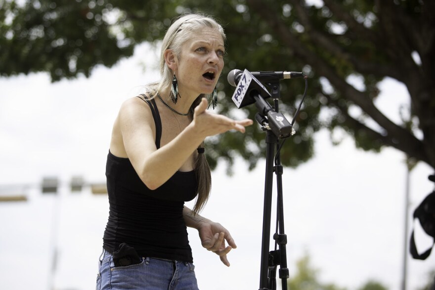 Jeannette Gregor, a furloughed bartender at Mohawk, has become a full-time advocate on the part of live music venues since a wave of closures put thousands out of work. "I guess this is my job now," she joked at a rally in September.