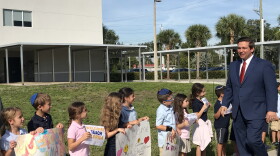 Ron DeSantis made his first public appearance as Governor-Elect at the private Jewish Day School, Brauser Maimonides Academy, in Fort Lauderdale Monday morning. 