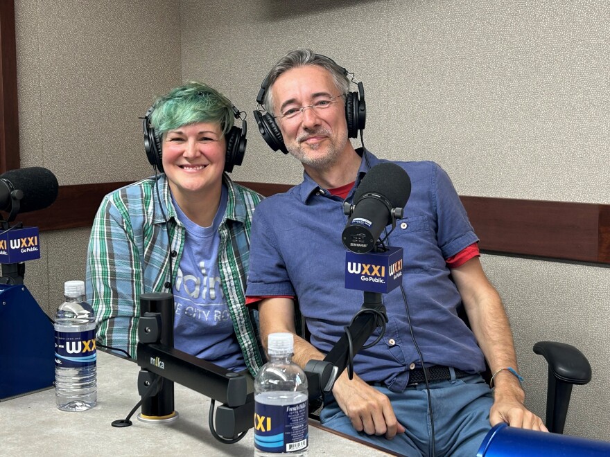 Gwen Olton and Dominic Barter on "Connections with Evan Dawson" on Friday, September 22, 2023