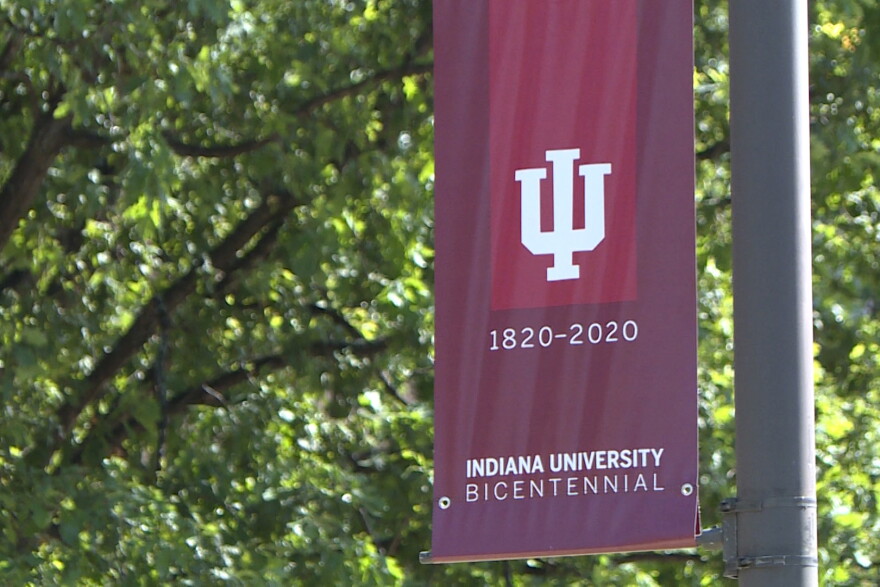 Bicentennial banners are up at IU campuses across the state.