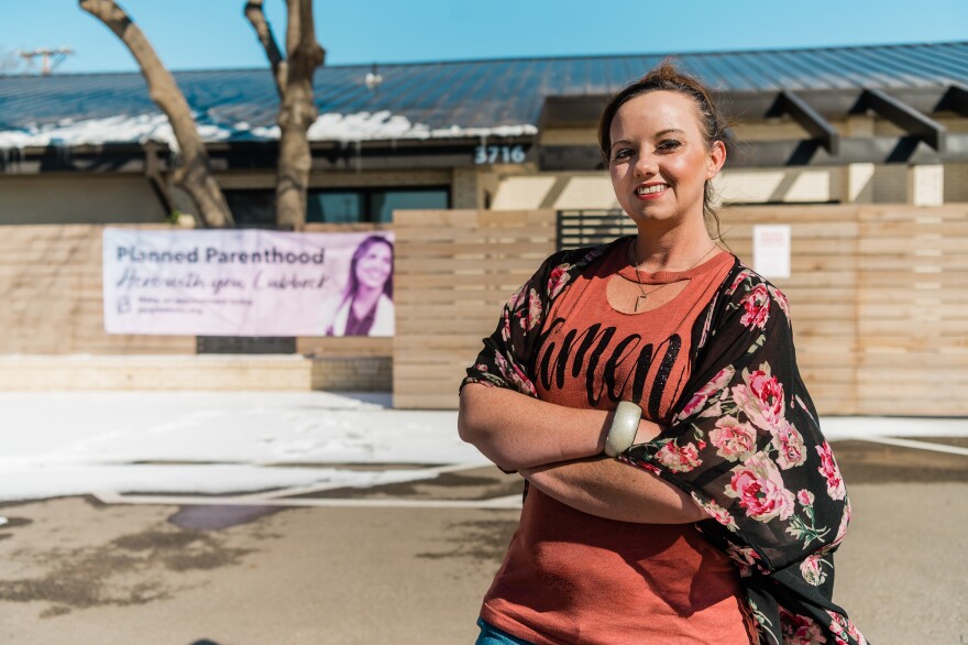 Shelley Woodbridge was the first patient at the new Planned Parenthood clinic in Lubbock when it opened in October. 