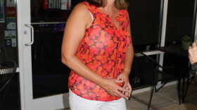 Jennifer Thompson talks to media at Lake Nona Tuesday night