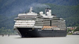 The Holland America Cruise Ship Westerdam prepares to dock in Juneau July 16, 2012. (Photo by Heather Bryant/KTOO)