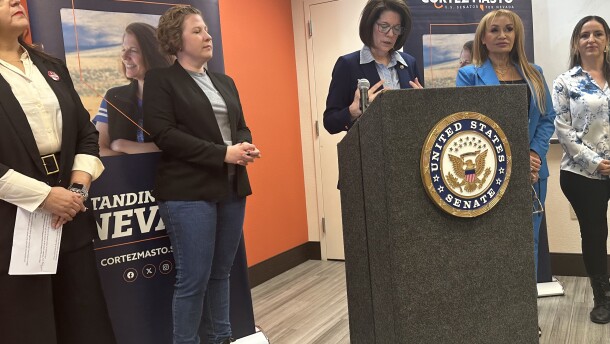 Sen. Catherine Cortez-Masto and advocates 