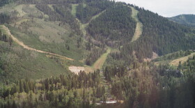 Iron Mountain and the Iron Mountain Express lift are seen from within the Sunrise Gondola at Canyons Village Aug. 22, 2026.