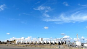 Natural gas tanks in Lybrook, New Mexico, which has created a hydrogen hub.
