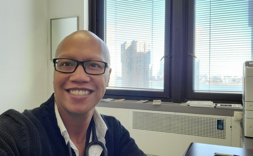 Derek Villareal is an intensive care nurse at a hospital in New York. Being a good nurse means caring for families, too, he says, with timely information that's comforting. That's become a lot harder in the crush of COVID-19.