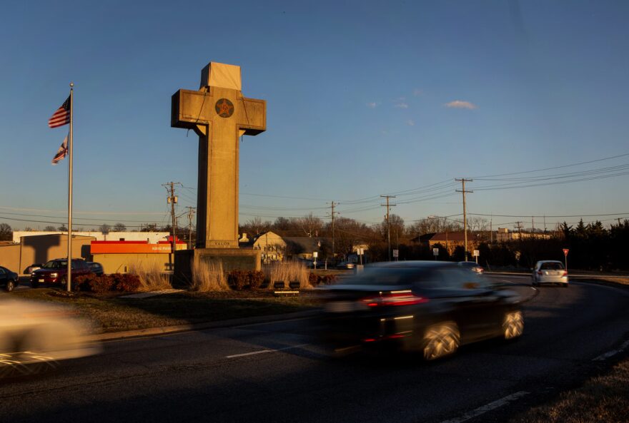 The Peace Cross in Maryland is a memorial to veterans from World War I.