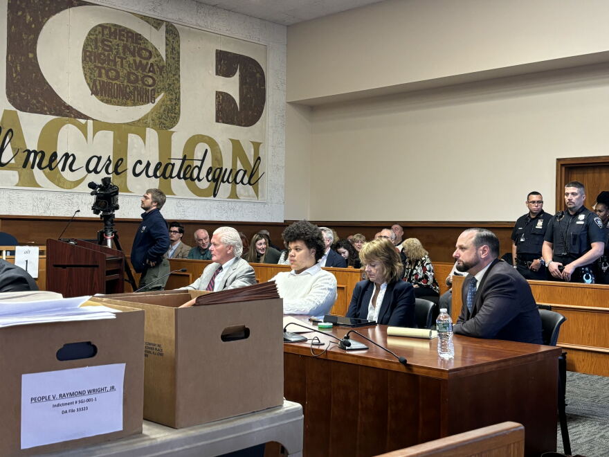 Raymond Wright, Jr. at Schenectady County Court during his trial for the murder of Samantha Humphrey on Oct. 30, 2026.