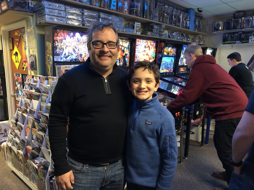 Ian Verschuren and his son Quin both compete in the Kidforce pinball league.