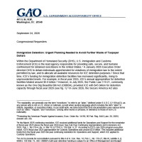 The first page of the GAO report. 