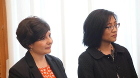 Maria Araujo Kahn, left, and Nina F. Elgo when they were nominated in 2017.