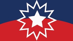 A modern variation of the Juneteenth flag.