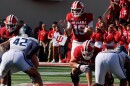 Indiana quarterback Fernando Mendoza readies for a snap during Saturday's game against Old Dominion at Memorial Stadium.