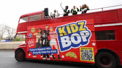 Kids attend the Kidz Bop Never Stop Live tour on April 03, 2024 in London, England. (Tristan Fewings/Getty Images for Kidz Bop)