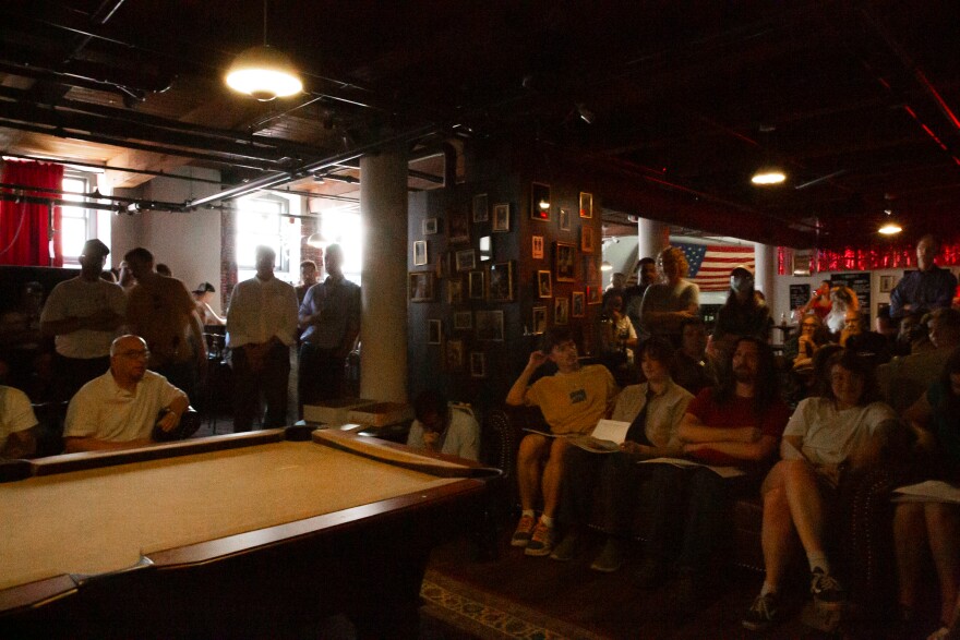 People gathered Monday night to hear from Revitalization Unlimited and the proposed data center's architect about plans to build a 20-story data center in Kansas City's Quality Hill neighborhood.