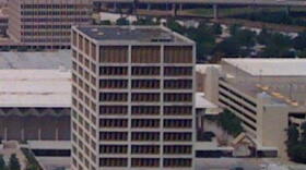 Airview of old Tulsa City Hall.