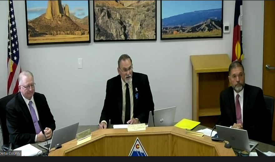 Commissioners (l-r) Mike Lane, Wendel Koontz and Don Suppes