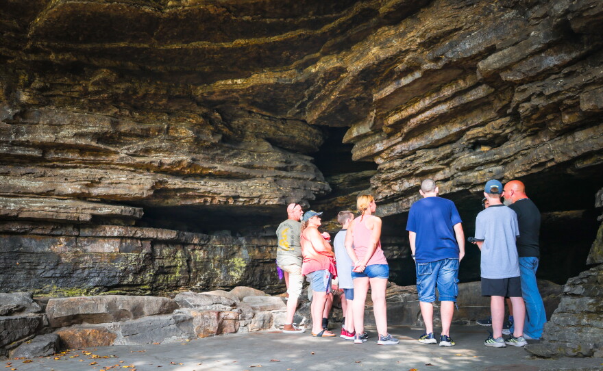 Cold water flows from a cave in Lynchburg, Tenn., where Jack Daniel started his current business.