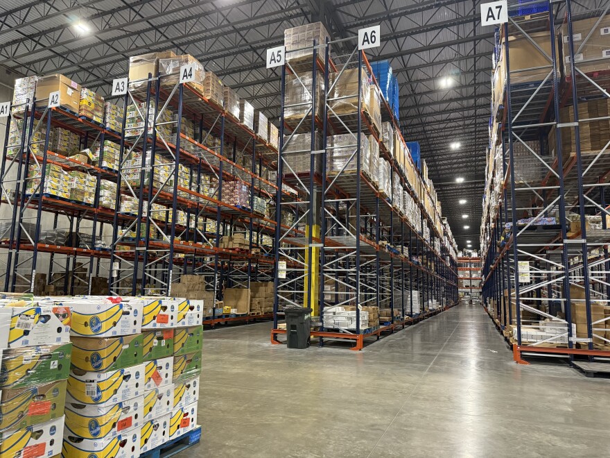 Feeding Tampa Bay warehouse is full of dry and perishable goods. 