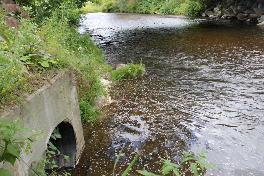 Rutland is one of more than a dozen Vermont municipalities with a combined sewer system. When the city's water treatment system is overloaded, untreated sewage and runoff flows out of this pipe into a local creek.