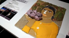 One of the tactile pieces of art based on the exhibit Spotlight: Latin America, created by Giovana Pèrez Oliveras. (Angela Trajanoski/WUFT News)