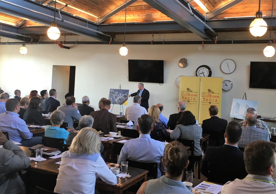 Brightline's Bob O'Malley was in Tampa to discuss the company's ideas for high speed railw with community members.