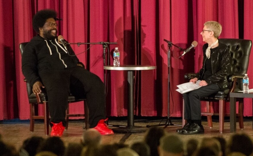 Terry Gross interviews Questlove in front of an audience in Philadelphia.