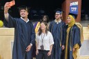 Recent high school graduates return to Cheviot School to celebrate with their former teachers.