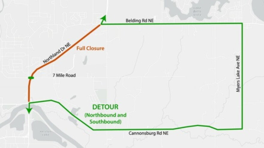 map of Northland Drive tunnel project