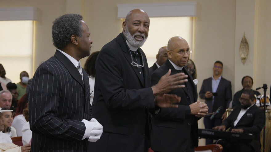 Clergy and congregant members of Friendship Baptist Church in Fort Myers during Sunday services.