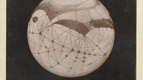  An early drawing of Mars and what appeared to be canals on the surface, as drawn by Harvard astronomer Percival Lowell, 1894. 