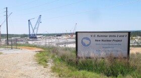 FILE - Construction is underway on two new nuclear reactors at the V.C. Summer Nuclear Station in Jenkinsville, S.C., on April 9, 2012. (AP Photo/Jeffrey Collins, File)