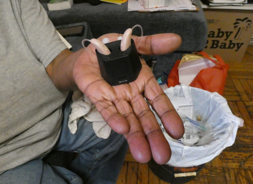 After three years without hearing aids, Wilson went to Walmart and bought this over the counter pair. But when she put them on, they didn't work as intended.