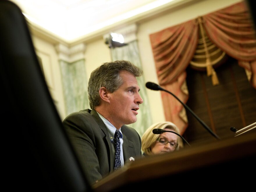 Republican Sen. Scott Brown of Massachusetts, shown in a file photo, appears open to supporting an end to the ban.