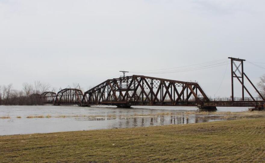 Missouri River overflowing its banks