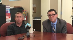 Floyd Bledsoe, left, spent nearly 16 years in prison for a murder his brother committed. His lawyer, Russell Ainsworth, announced a lawsuit against Jefferson County, Kansas, law enforcement officers in May 2016.