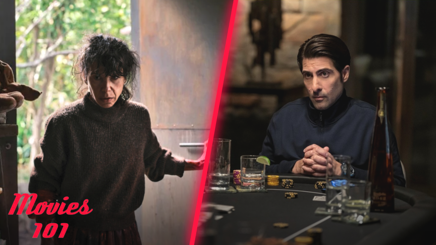 From left: actress Sally Hawkins in the 2025 film Bring Her Back; actor Jason Schwartzman in the 2025 film Mountainhead.
