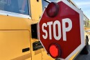 A stop sign on a Columbus City Schools bus