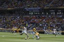 Borussia Dortmund's Serhou Guirassy shoots during the Club World Cup Group F soccer match between Mamelodi Sundowns and Borussia Dortmund in Cincinnati, Saturday, June 21, 2025.