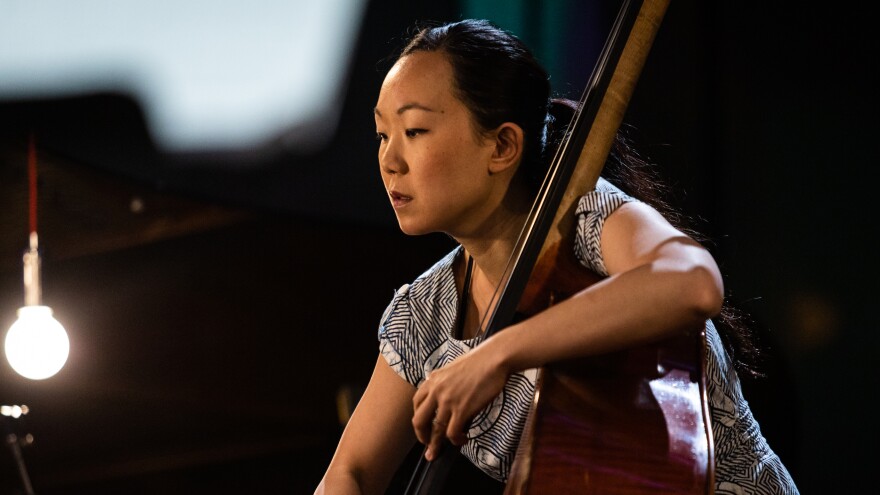 Linda May Han Oh, performing with her ensemble Aventurine at NPR's Studio One in Washington, D.C.