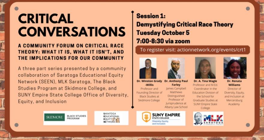  A flyer for the October 5th discussion on critical race theory