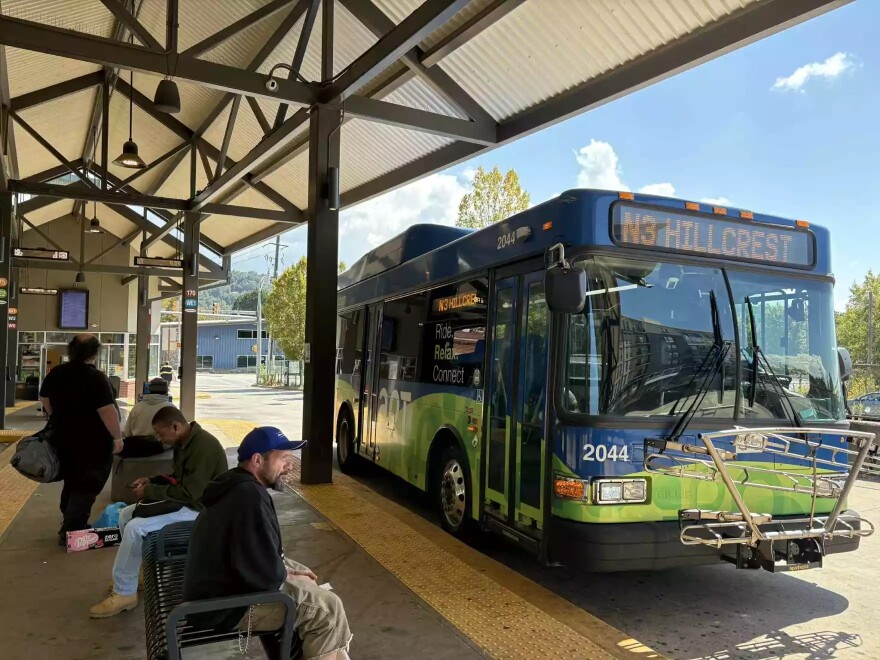 An Asheville city bus.