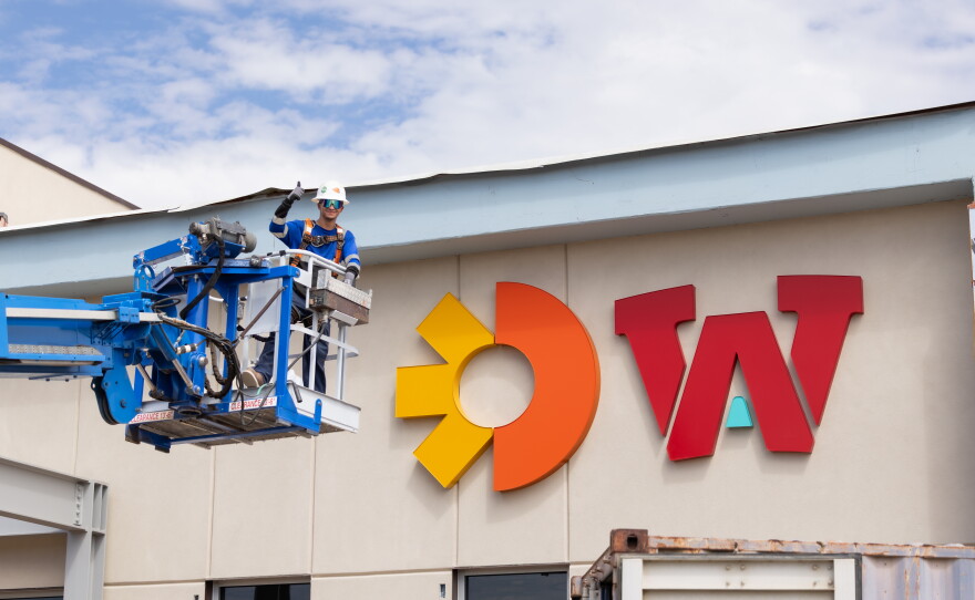 Exterior signage is installed on Arizona Western College and Onvida Health's future Health Careers Center, Sept. 8, 2026.